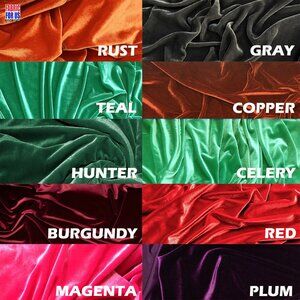 Solid Velvet Soft & Stretch Fabric 58"/60" Wide